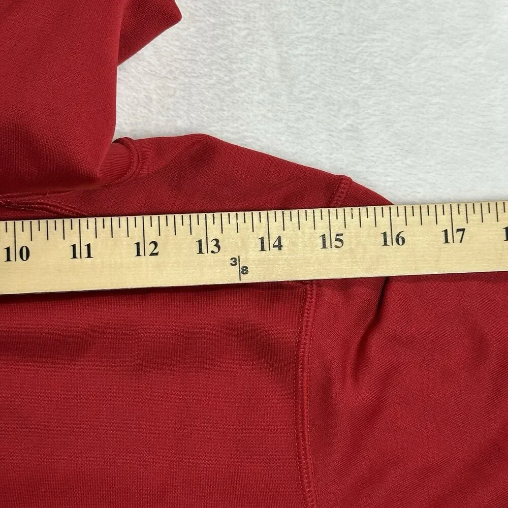 Nike Therma-FIT Football Hoodie Mens‎ XL Red Gray Pullover Sweatshirt Athletic